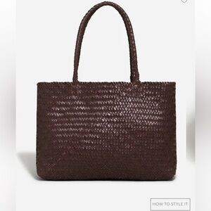 Madewell signature woven leather tote in coffee bean